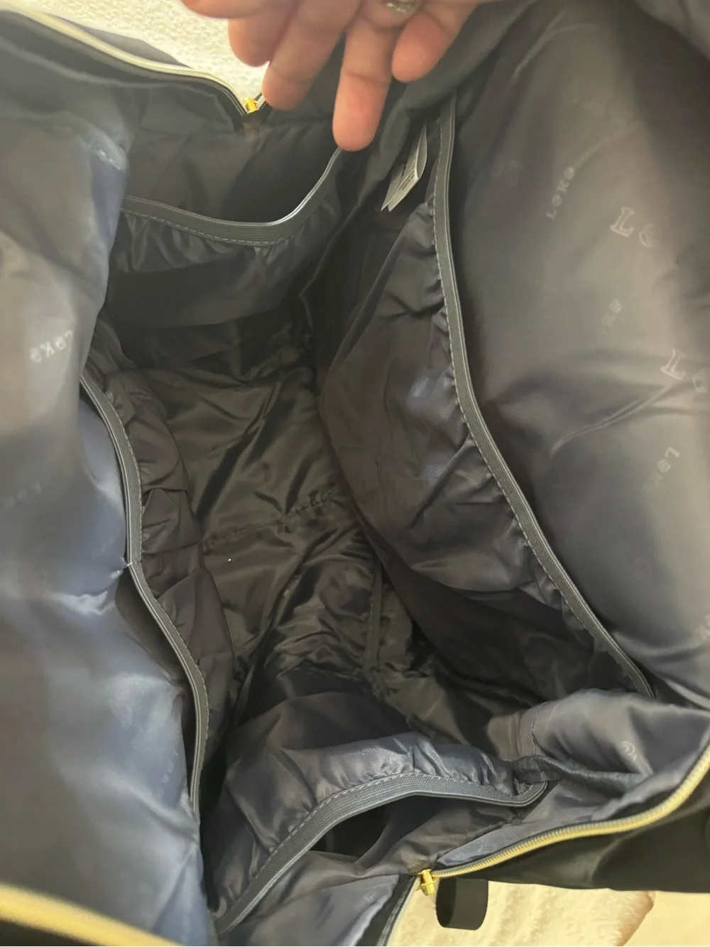 Black, Cream & Brown Quilted Front Diaper Backpack
